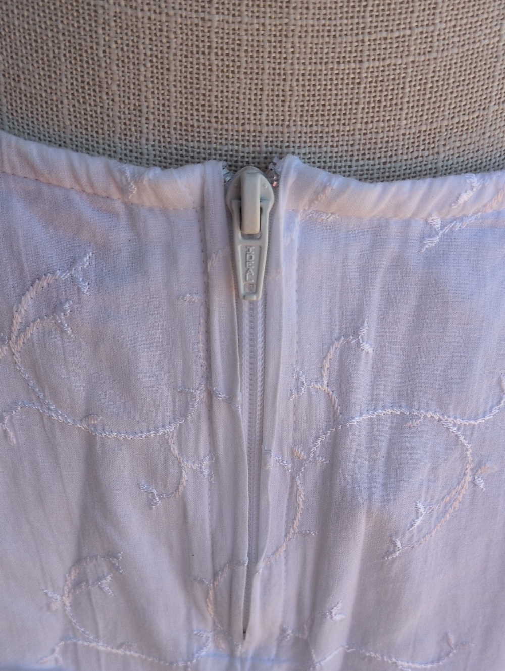 Mossimo Eyelet Floral Embroidered Midi 100% Cotton Skirt Cottagecore Feminine - Picture 5 of 7